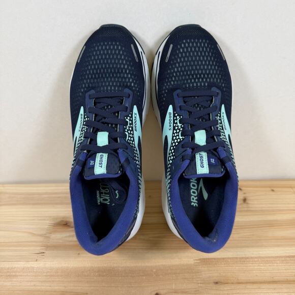 Brooks Ghost 14 Shoes Womens Size 8.5 Navy Blue Cushion Neutral Running Sneakers - Picture 8 of 11